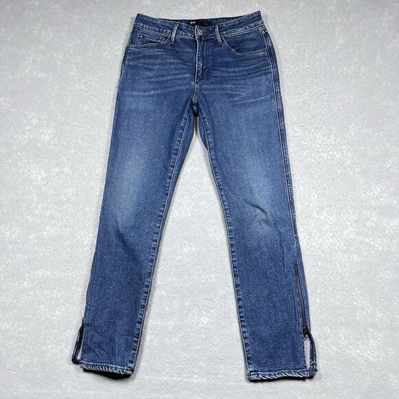 3x1 NYC Jeans Womens Size 27 Blue Kink Ankle Zip High Rise Ground Split Zipper - Picture 1 of 12